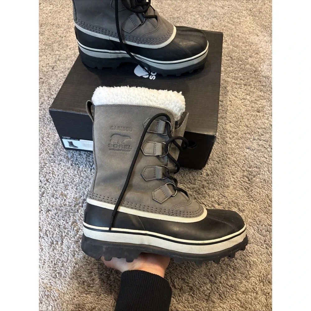 Sorel Caribou Snow Boots Waterproof Lined Women's Sz 8  *WORN ONLY 2x* EUC